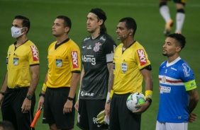 Goleiro Cássio no jogo contra o Bahia, na Neo Química Arena, pelo Brasileirão