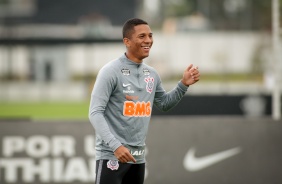 Davó no treino do Corinthians desta segunda-feira, no CT Dr. Joaquim Grava