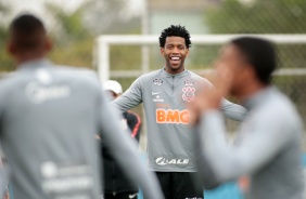 Gil no treino do Corinthians desta segunda-feira, no CT Dr. Joaquim Grava