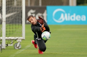 Guilherme no treino da manhã deste domingo no CT Joaquim Grava