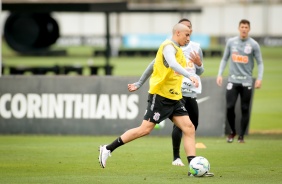 Gustavo Mantuan no treino do Corinthians desta segunda-feira, no CT Dr. Joaquim Grava