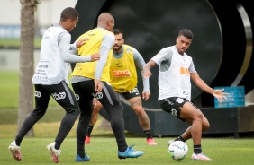 Léo Natel no treino do Corinthians desta segunda-feira, no CT Dr. Joaquim Grava
