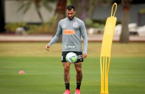 Michel Macedo no treino do Corinthians desta segunda-feira, no CT Dr. Joaquim Grava