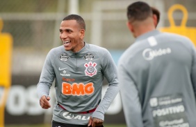 Otero no treino do Corinthians desta segunda-feira, no CT Dr. Joaquim Grava