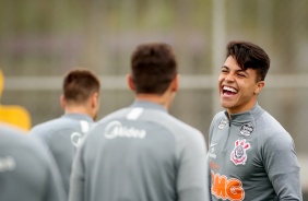 Roni no treino do Corinthians desta segunda-feira, no CT Dr. Joaquim Grava