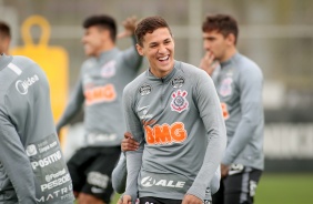 Vital no treino do Corinthians desta segunda-feira, no CT Dr. Joaquim Grava