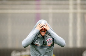 Volante Ramiro no treino do Corinthians desta segunda-feira, no CT Dr. Joaquim Grava