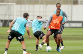 Xavier no treino da manhã deste domingo no CT Joaquim Grava