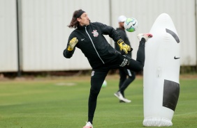 Cssio no ltimo treino do Corinthians antes do jogo contra o Sport