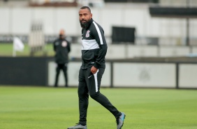 Coelho no último treino do Corinthians antes do jogo contra o Sport