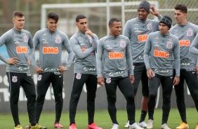 Elenco do Corinthians no último treino  antes do jogo contra o Sport