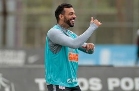 Michel Macedo no ltimo treino do Corinthians antes do jogo contra o Sport