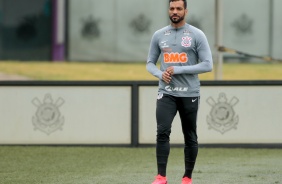Michel Macedo no último treino do Corinthians antes do jogo contra o Sport