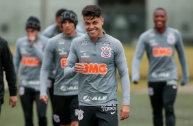 Roni no último treino do Corinthians antes do jogo contra o Sport