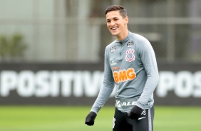 Vital no último treino do Corinthians antes do jogo contra o Sport