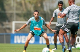 Gabriel no treino desta sexta-feira no CT Joaquim Grava