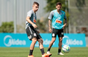 Piton e Gustavo Silva no treino desta sexta-feira no CT Joaquim Grava