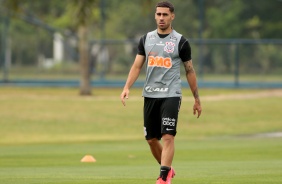 Dyego Coelho no treino desta segunda-feira no CT Joaquim Grava