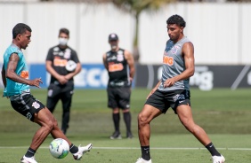 derson e Lo Natel no treino preparatrio para jogo contra o Atltico-GO