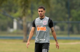 Gabriel no treino desta segunda-feira no CT Joaquim Grava