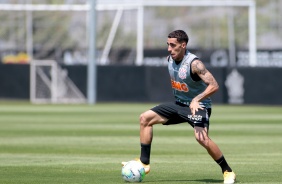 Gabriel no treino preparatrio para jogo contra o Atltico-GO