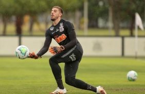 Guilherme no treino desta segunda-feira no CT Joaquim Grava