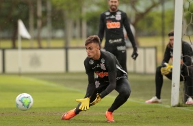 Mateus Donelli no treino desta segunda-feira no CT Joaquim Grava