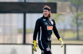 Goleiro Cssio no ltimo treino antes do duelo contra RB Bragantino, pelo Campeonato Brasileiro