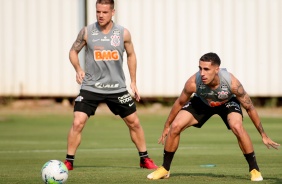 Ramiro e Gabriel no ltimo treino antes do duelo contra RB Bragantino, pelo Campeonato Brasileiro