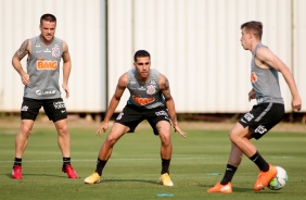 Ramiro, Gabriel e Piton no ltimo treino antes do duelo contra RB Bragantino, pelo Brasileiro