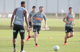 Boselli e Vital no treino desta segunda-feira no CT Dr. Joaquim Grava