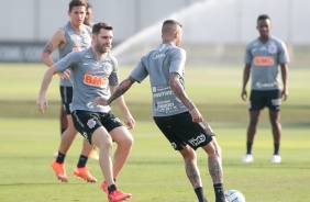 Boselli, Vital e Luan no treino desta segunda-feira no CT Dr. Joaquim Grava