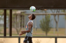 Lo Natel no ltimo treino do Corinthians antes do jogo contra o Santos