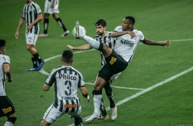 J no jogo contra o Santos, na Neo Qumica Arena, pelo Campeonato Brasileiro