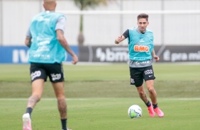 Gustavo Silva no treino desta quinta-feira no CT