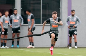 Gustavo Silva no treino desta quinta-feira no CT