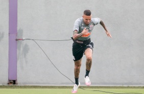 Luan no treino desta quinta-feira no CT