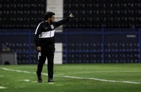 Arthur Elias no jogo contra o Santos, pelo Brasileiro Feminino