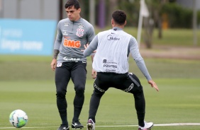 Fagner no treino da tarde desta sexta-feira no CT Dr. Joaquim Grava