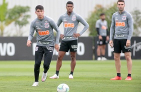 Araos, Léo Natel, Boselli no treino da tarde desta sexta-feira no CT Dr. Joaquim Grava