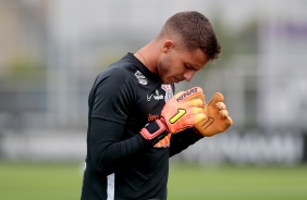 Jogadores no treino da tarde desta sexta-feira no CT Dr. Joaquim Grava