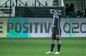 Fagner no jogo contra o Flamengo, na Neo Qumica Arena, pelo Brasileiro