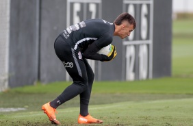Donelli no último treino do Corinthians antes do duelo contra o Flamengo