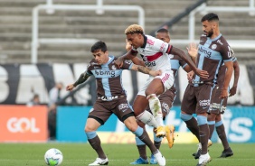 Fagner no jogo contra o Flamengo, na Neo Qumica Arena