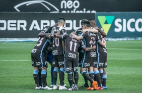 Grupo do Corinthians no jogo contra o Flamengo, na Neo Qumica Arena, pelo Brasileiro