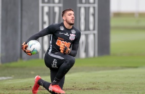 Guilherme no último treino do Corinthians antes do duelo contra o Flamengo