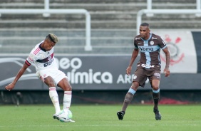 Marllon no jogo contra o Flamengo, na Neo Qumica Arena