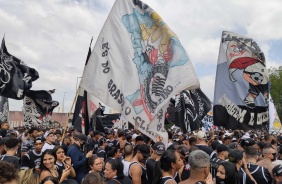 Torcida apoiou o time antes do duelo contra o Flamengo