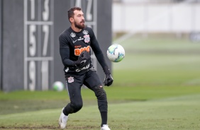 Walter no último treino do Corinthians antes do duelo contra o Flamengo