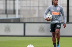 Xavier no último treino do Corinthians antes do duelo contra o Flamengo